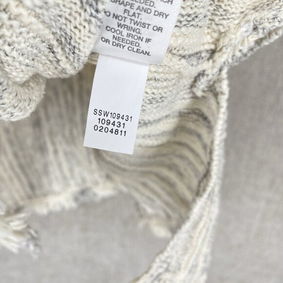 J. Jill Sweater Tunic Texture‎ Knit Fray Hem Stretch Button Casual Cotton - Picture 9 of 12